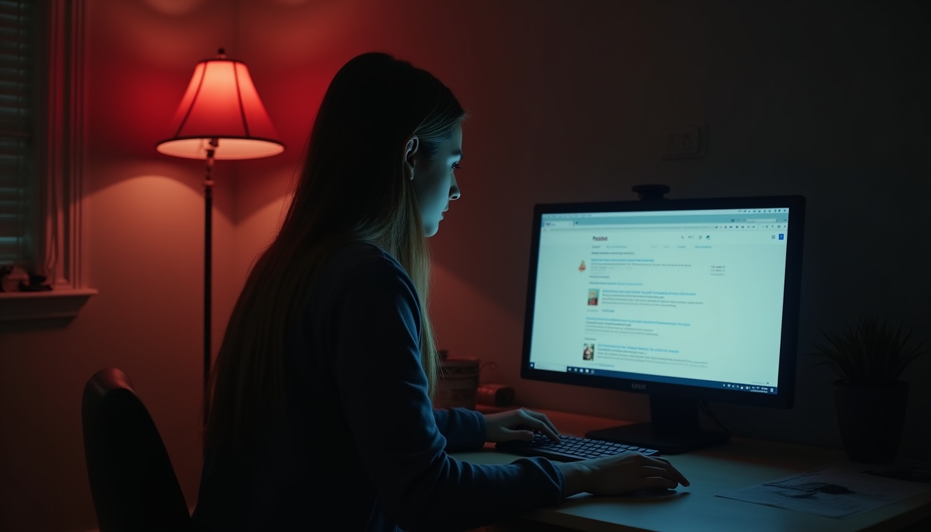 Escena fotorealista del contexto íntimo del caso en Estados Unidos, con señales de un conflicto y Hermanos.