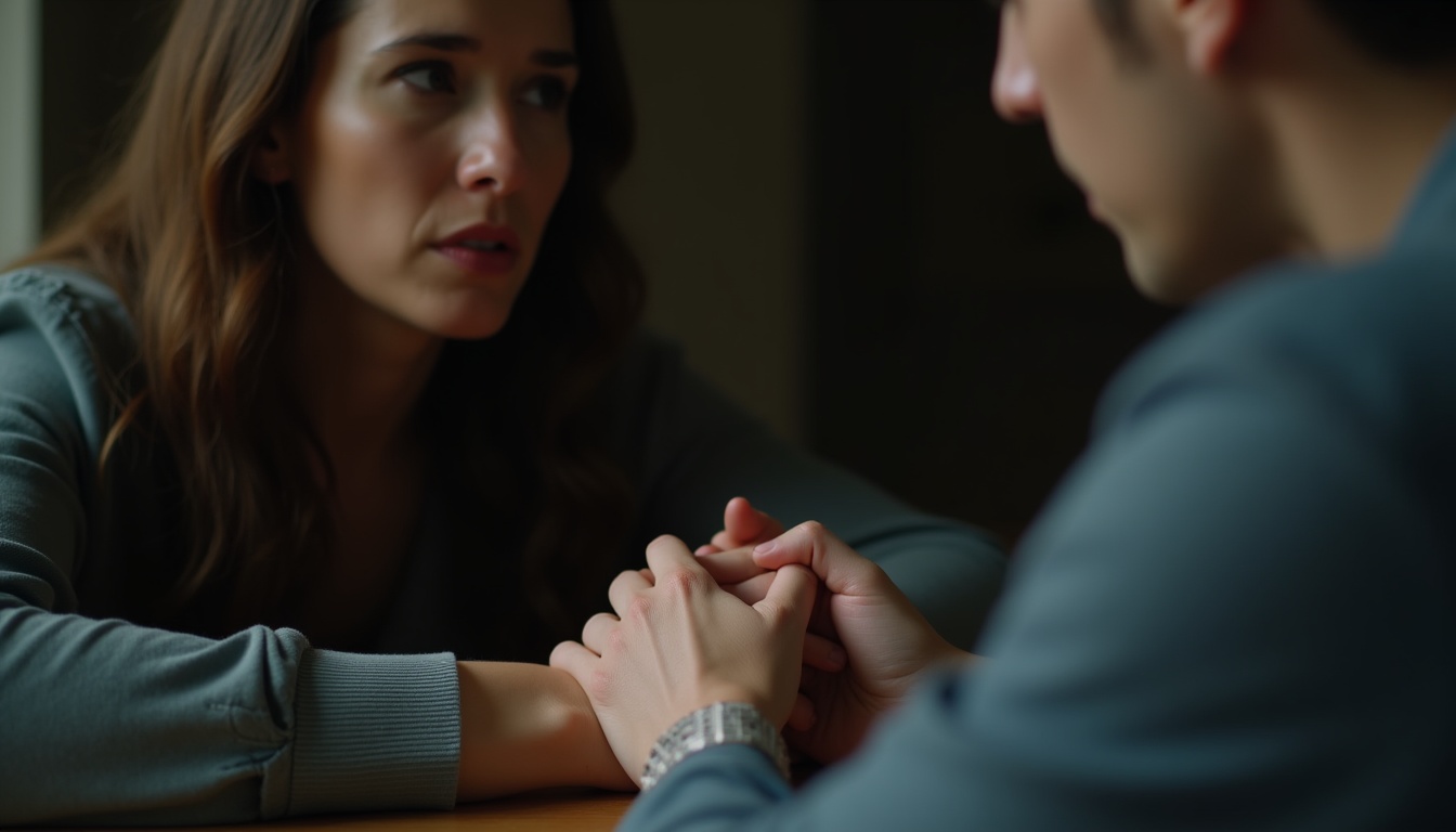 Escena fotorealista del contexto íntimo del caso en Argentina, con señales de un conflicto y Padres e hijos.