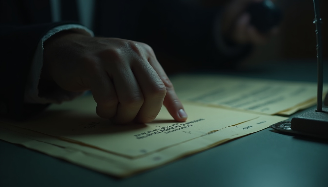 Escena fotorealista de investigación y consecuencias del caso en República Dominicana, con pistas ligadas a Poder.