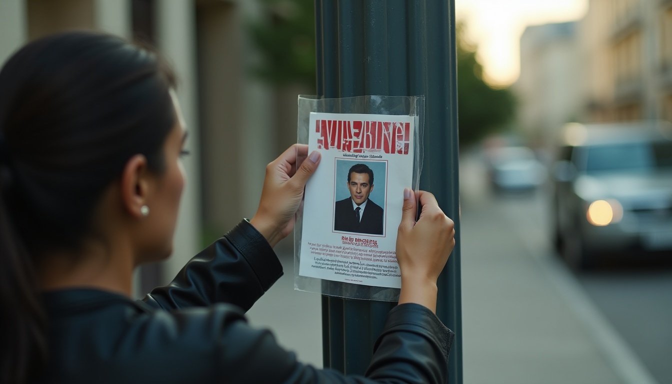 Escena fotorealista de investigación y consecuencias del caso en Colombia, con pistas ligadas a Dinero, Poder.