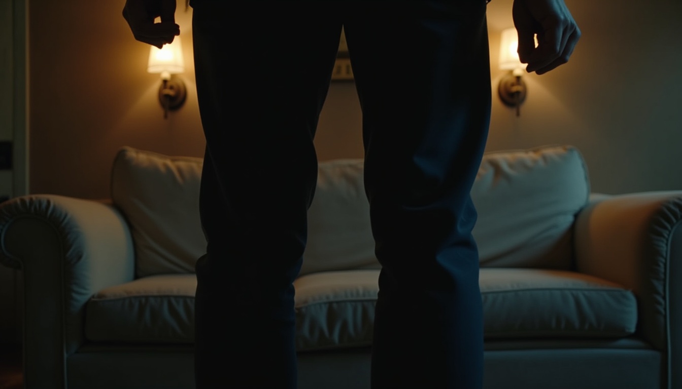 Escena fotorealista del contexto íntimo del caso en Otros países, con señales de Dinero y relaciones cercanas.