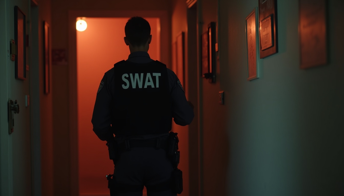 Escena fotorealista de investigación y consecuencias del caso en Estados Unidos, con pistas ligadas a Poder.