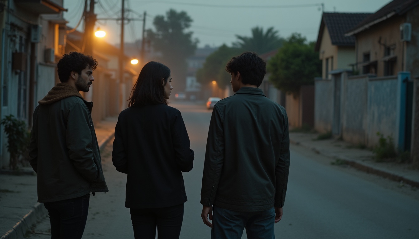 Escena fotorealista del contexto íntimo del caso en Argentina, con señales de un conflicto y Padres e hijos, Amigos cercanos.
