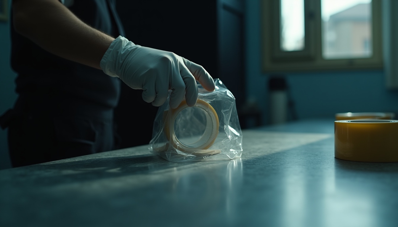 Escena fotorealista de investigación y consecuencias del caso en Otros países, con pistas ligadas a Celos, Control.