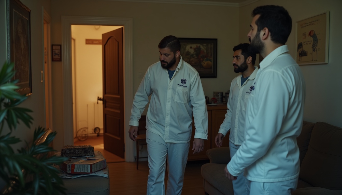 Escena fotorealista de investigación y consecuencias del caso en España, con pistas ligadas a un conflicto.