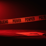 Ilustración simbólica de un crimen pasional en Argentina, ligado a Poder y relaciones cercanas.