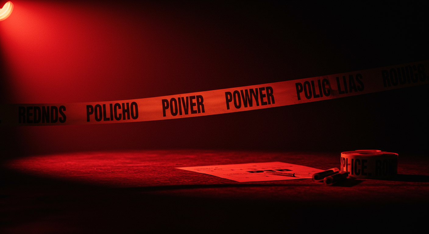 Ilustración simbólica de un crimen pasional en Argentina, ligado a Poder y relaciones cercanas.