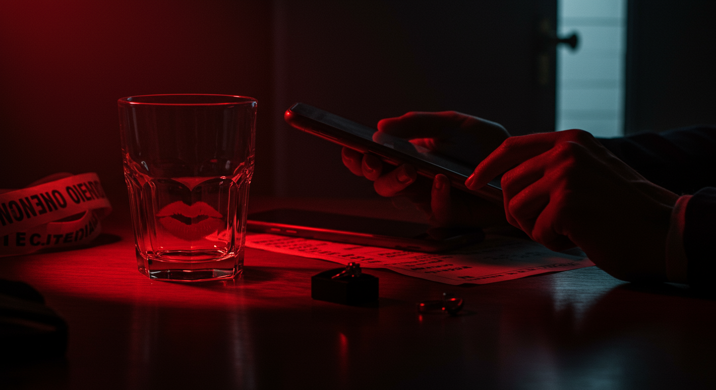 Escena editorial relacionada con el detonante del caso: Control, Infidelidad descubierta, Poder, en un contexto de relaciones cercanas.