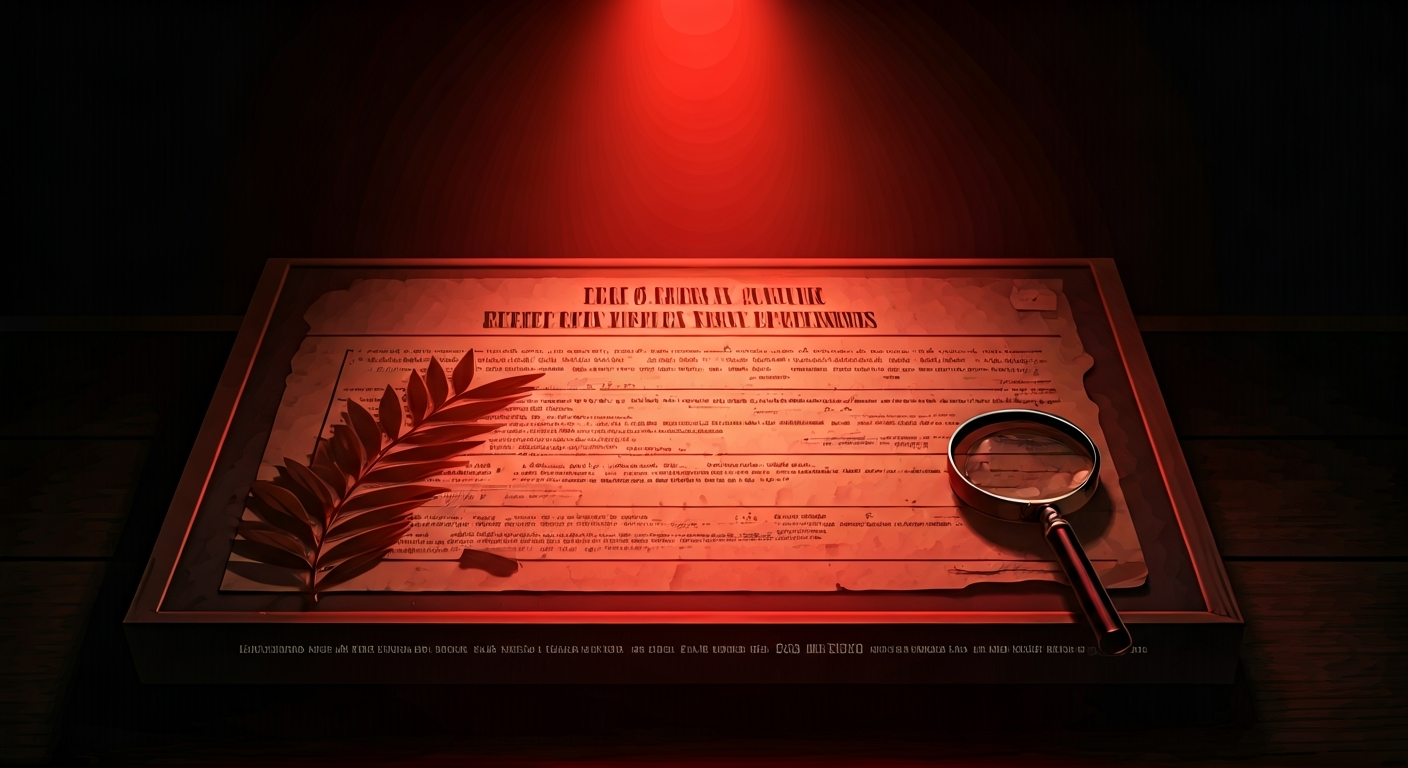 Ilustración noir sobre la investigación y consecuencias del caso en Estados Unidos, con señales de Poder.