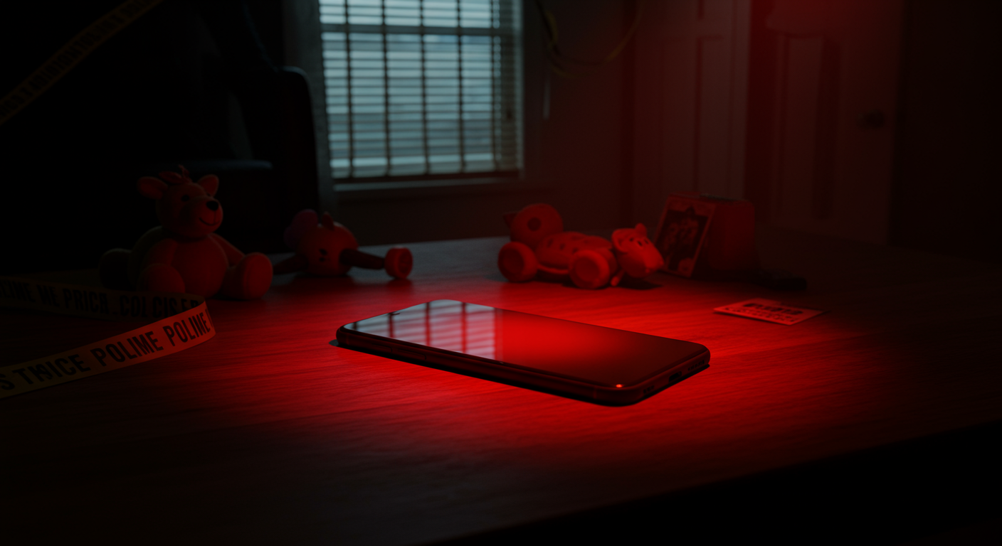 Escena fotorealista del contexto íntimo del caso en México, con señales de Control, Manipulación y Padres e Hijos.