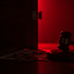 Ilustración simbólica de un crimen pasional en México, ligado a Control, Poder y Esposos.