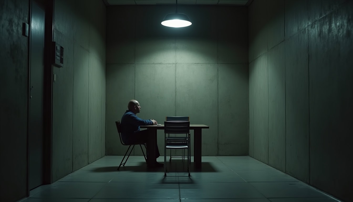 Escena fotorealista de investigación y consecuencias del caso en Estados Unidos, con pistas ligadas a un conflicto.