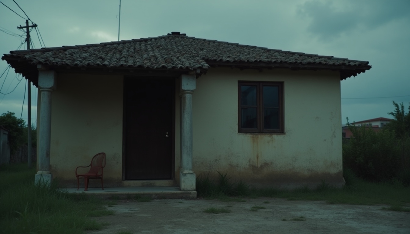 Escena fotorealista del contexto íntimo del caso en República Dominicana, con señales de un conflicto y Padres e hijos.