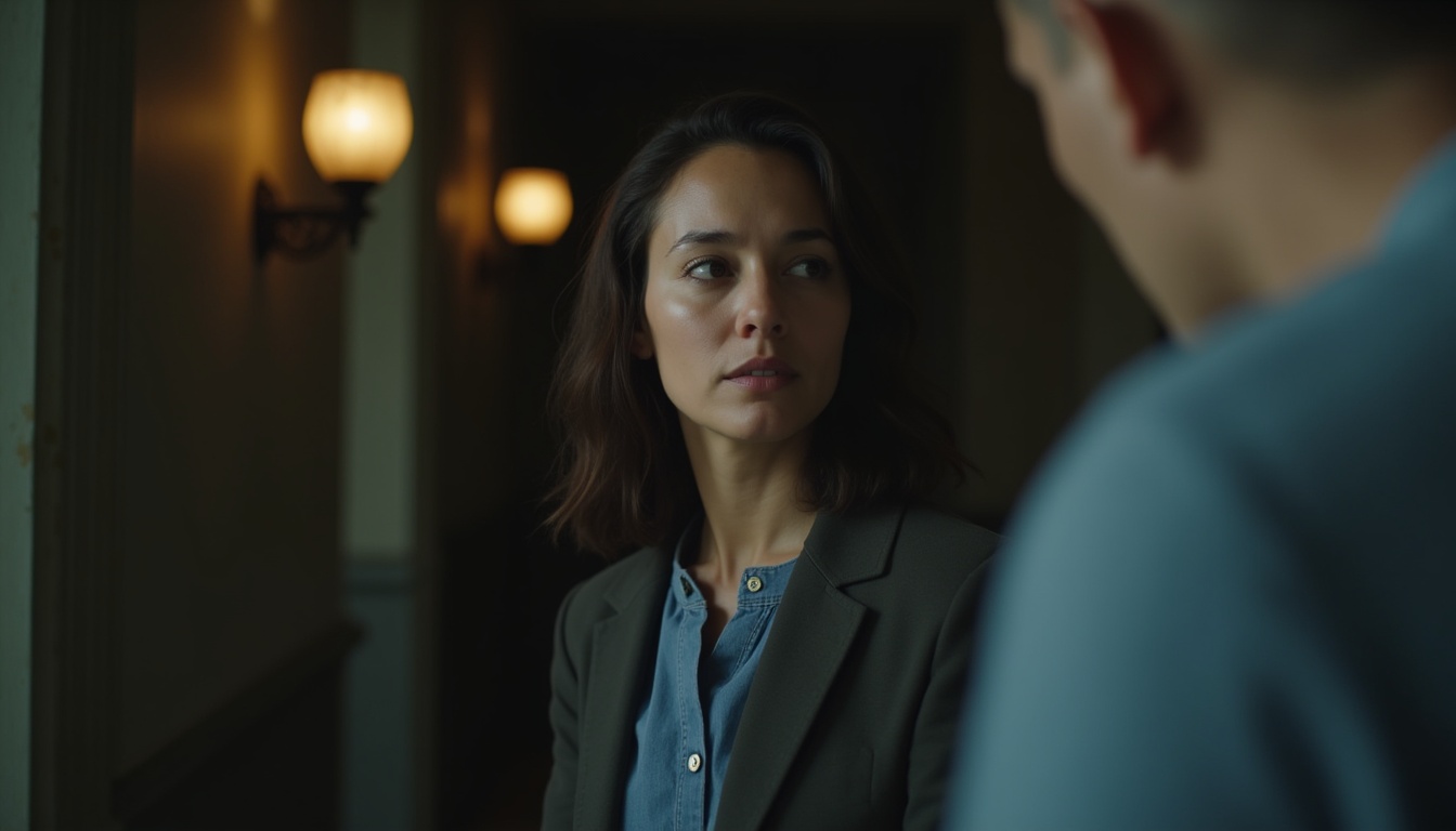 Escena fotorealista del contexto íntimo del caso en Colombia, con señales de un conflicto y relaciones cercanas.