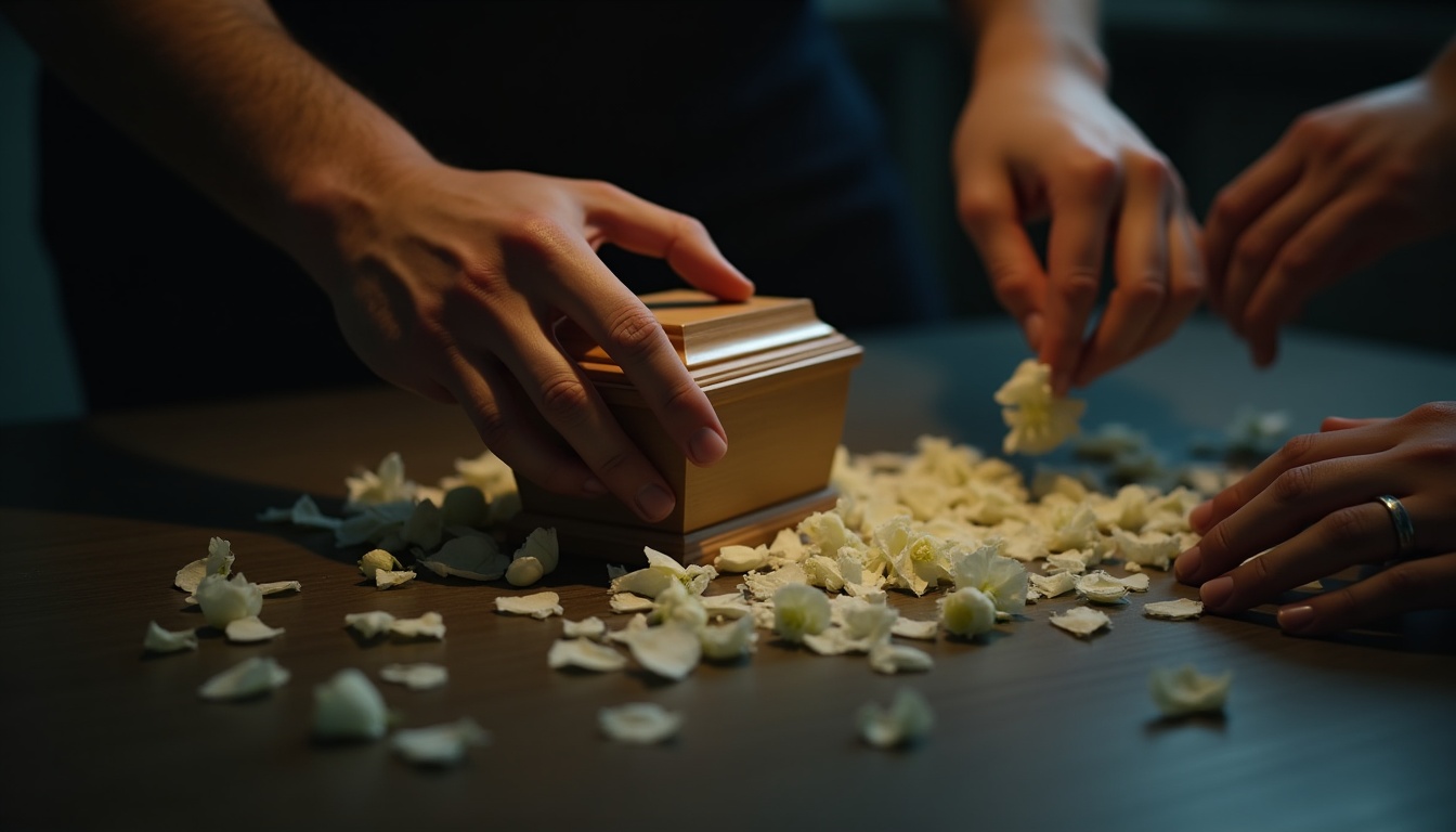 Escena fotorealista de investigación y consecuencias del caso en Colombia, con pistas ligadas a un conflicto.