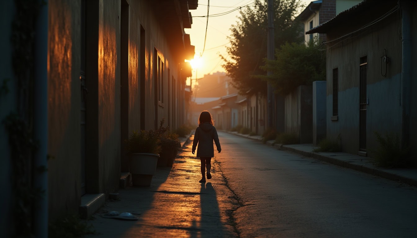 Escena fotorealista del contexto íntimo del caso en Argentina, con señales de Control y Padres e hijos.