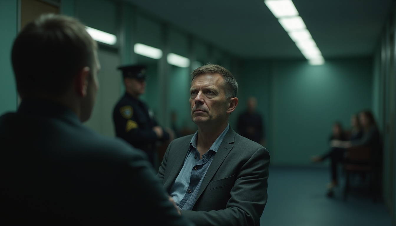 Escena fotorealista del contexto íntimo del caso en Estados Unidos, con señales de un conflicto y Esposos, Padres e hijos.