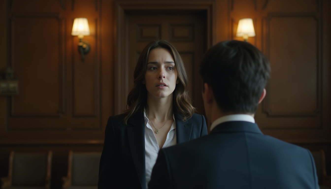 Escena fotorealista de investigación y consecuencias del caso en Estados Unidos, con pistas ligadas a Infidelidad descubierta.