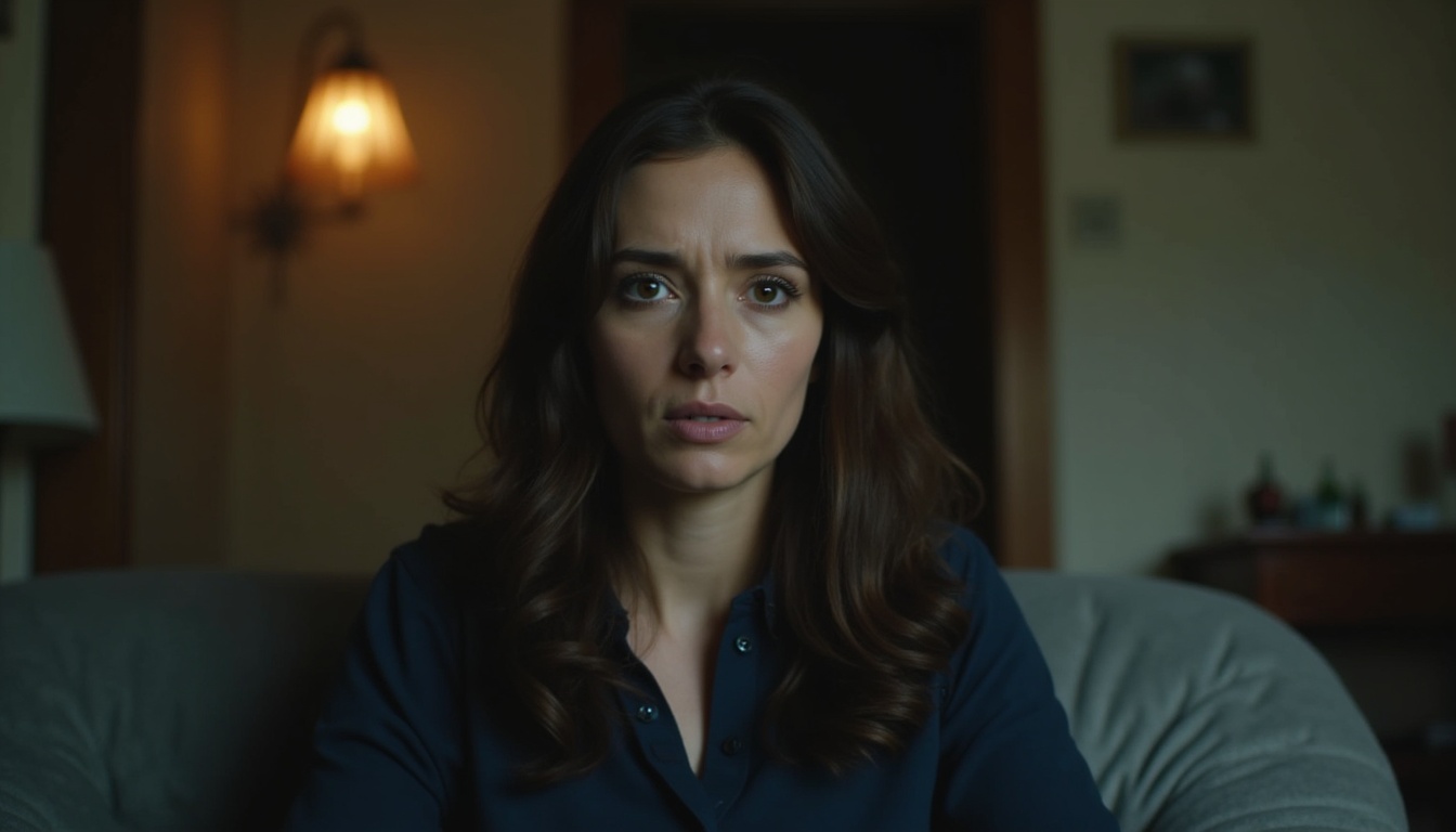 Escena fotorealista del contexto íntimo del caso en Chile, con señales de un conflicto y Padres e hijos, Amigos cercanos.