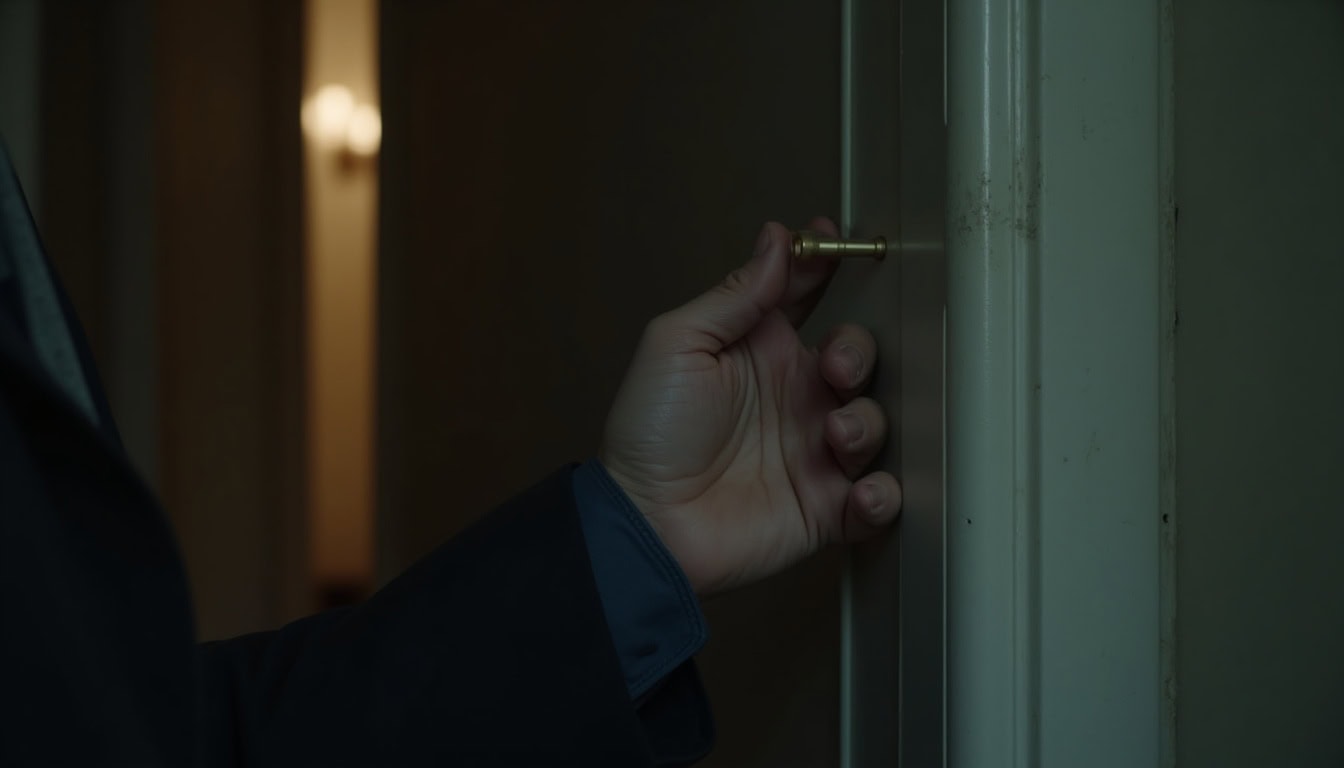 Escena fotorealista de investigación y consecuencias del caso en Estados Unidos, con pistas ligadas a Control, Dinero.