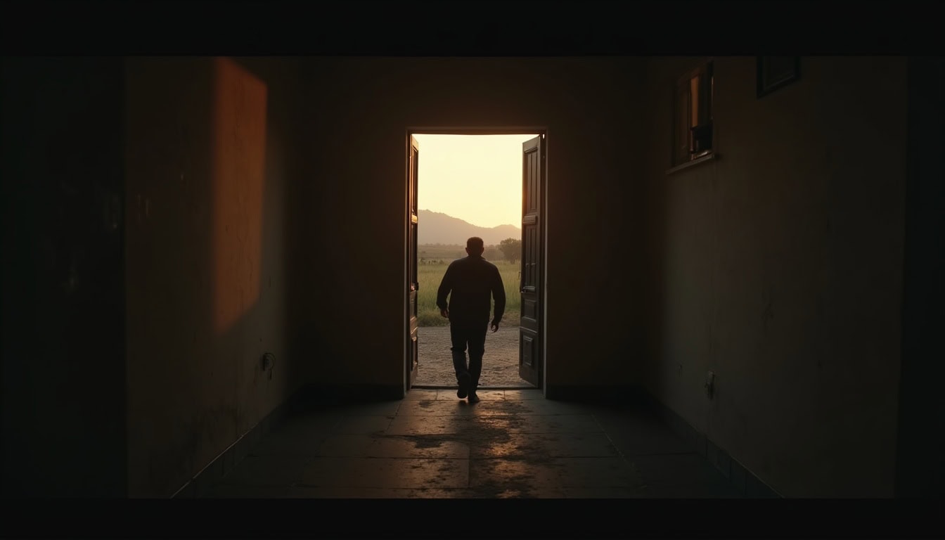 Escena fotorealista del contexto íntimo del caso en Colombia, con señales de Control, Dinero y relaciones cercanas.