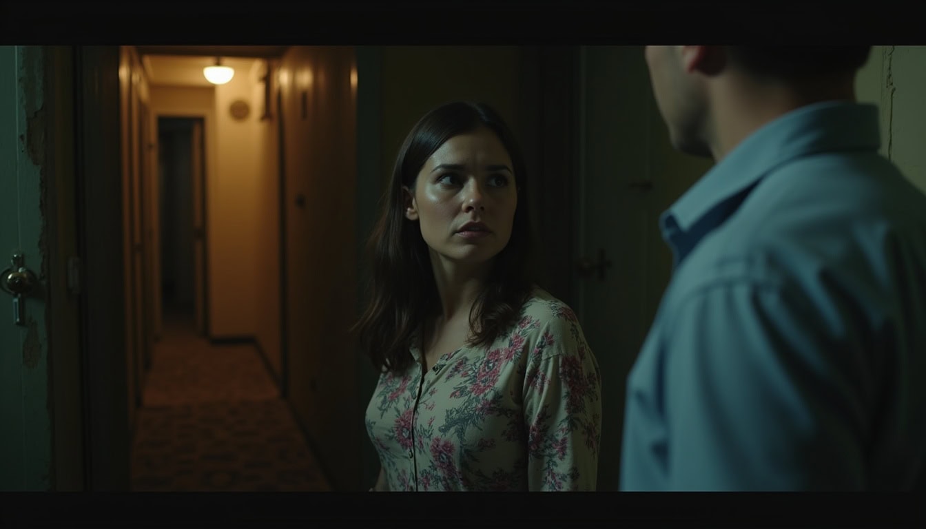 Escena fotorealista del contexto íntimo del caso en República Dominicana, con señales de Dinero y Padres e hijos.